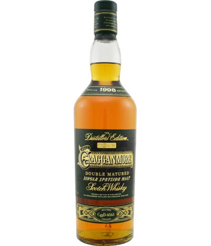 Fles Cragganmore Distillers Edition 1998, single malt whisky, op voorraad bij slijterij t Bockje in Bathmen