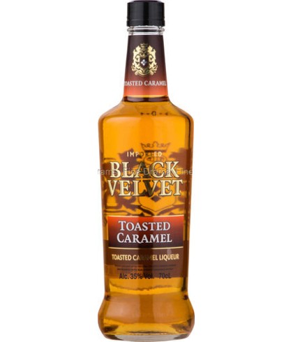 Black Velvet Toasted Caramel Liqueur, op voorraad bij slijterij t Bockje in Bathmen