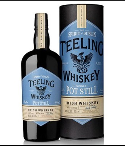 Fles Teeling Single Pot Still, Ierse whiskey uit Dublin, op voorraad bij slijterij t Bockje in Bathmen