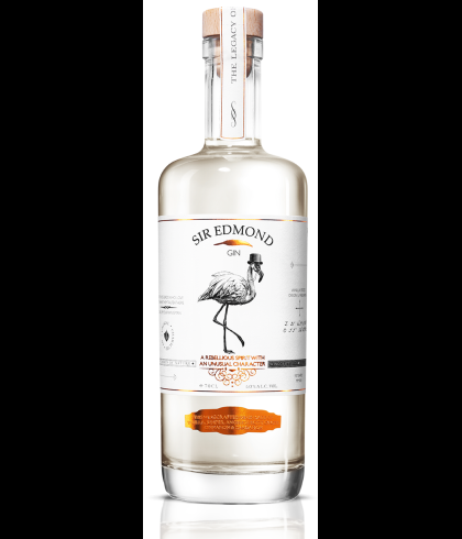 Fles Sir Edmond Gin, gin, op voorraad bij slijterij t Bockje in Bathmen