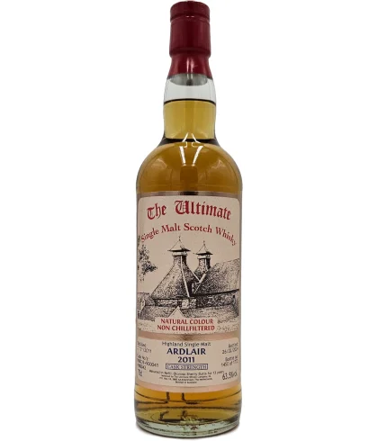 Fles The Ultimate Ardlaird 2011 Cask Strength 13 Years Old, enkel vat gebotteld door The Ultimate uit Amersfoort, op voorraad bij slijterij t Bockje in Bathmen