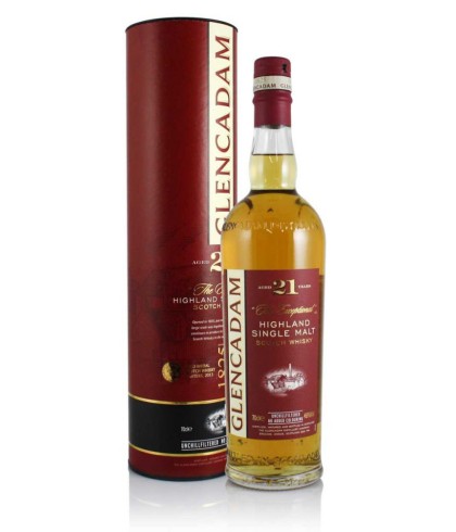 Fles Glencadam 21 Years Old Highland Single Malt Whisky, whisky, op voorraad bij slijterij t Bockje in Bathmen