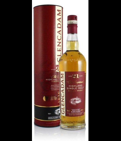 Fles Glencadam 21 Years Old Highland Single Malt Whisky, whisky, op voorraad bij slijterij t Bockje in Bathmen