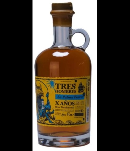 Fles Tres Hombres Rum Ed. 62 La Palma Fuerte X, rum, op voorraad bij slijterij t Bockje in Bathmen