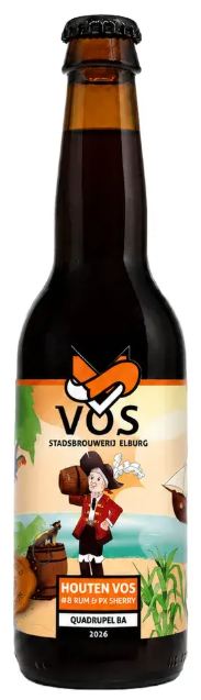 Fles Brouwerij Vos Houten Vos #8 Barrel Aged serie, bier, bij slijterij t Bockje in Bathmen