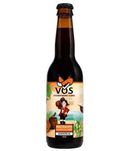 Fles Brouwerij Vos Houten Vos #8 Barrel Aged serie, bier, bij slijterij t Bockje in Bathmen