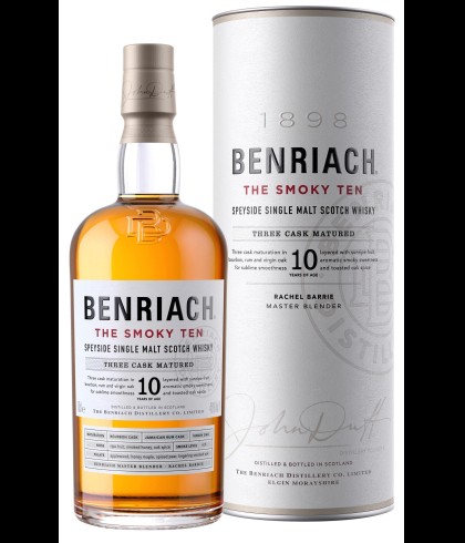 Fles Benriach The Smoky Ten, single malt whisky, op voorraad bij slijterij t Bockje in Bathmen
