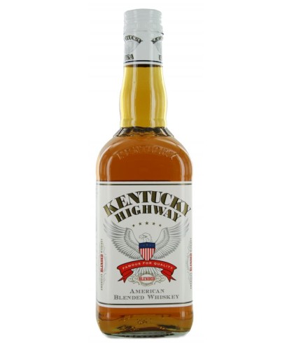 Fles Kentucky Highway Bourbon Whiskey, whisky, bij slijterij t Bockje in Bathmen