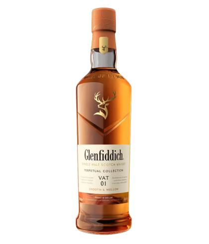 Fles Glenfiddich Perpetual Collection Vat 01, single malt whisky, op voorraad bij slijterij t Bockje in Bathmen