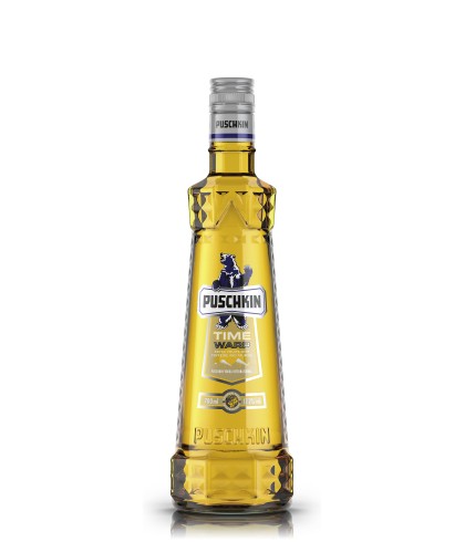 Wodka Puschkin Time Warp van Puschkin, bij slijterij ’t Bockje in Bathmen