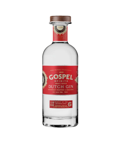 Fles Gospel Gin, gin, op voorraad bij slijterij t Bockje in Bathmen
