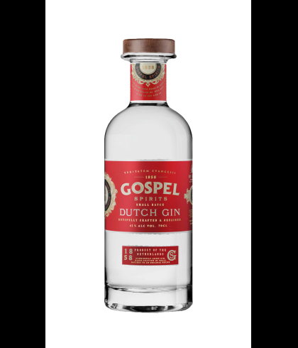 Fles Gospel Gin, gin, op voorraad bij slijterij t Bockje in Bathmen