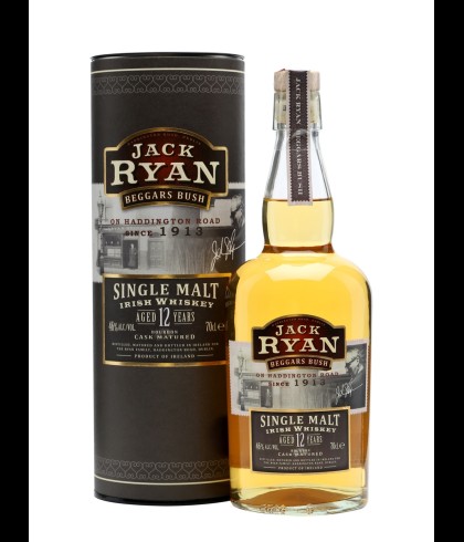 Fles Iers whiskey van Jack Ryan, op voorraad bij slijterij t Bockje in Bathmen