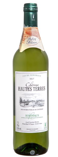 Fles Château Hautes Terres Bordeaux Blanc, wijn, bij slijterij ’t Bockje in Bathmen