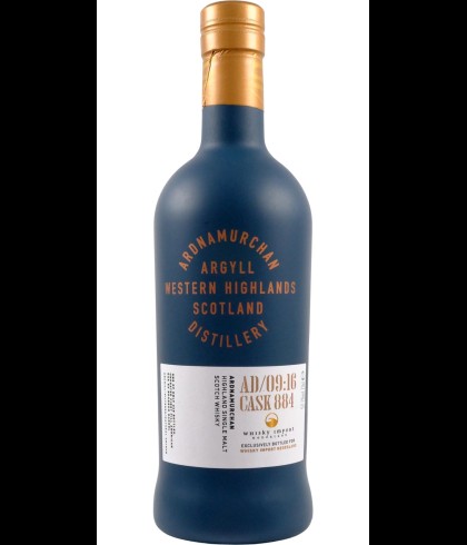 Fles Ardnamurchan AD/09:16 Cask 884, single malt whisky, op voorraad bij slijterij t Bockje in Bathmen