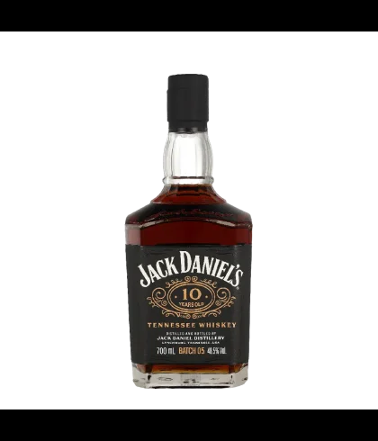 Fles Jack Daniel's 10 Years Ols Batch 5, whisky, op voorraad bij slijterij ’t Bockje in Bathmen