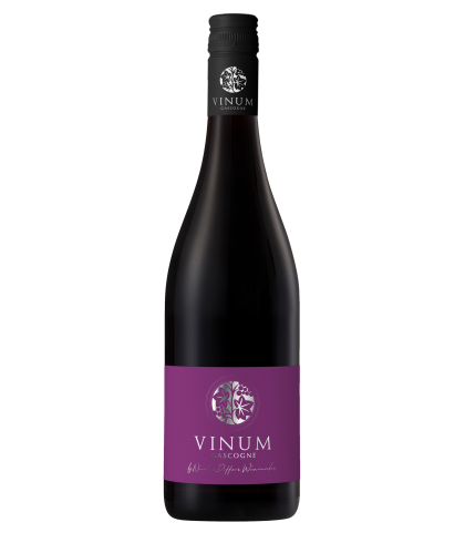 Fles Vinum Côtes de Gascogne Rouge, wijn bij slijterij t Bockje in Bathmen