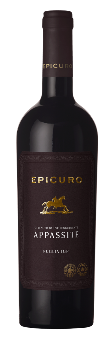 Fles Epicuro Appassite, wijn, op voorraad bij slijterij ’t Bockje in Bathmen
