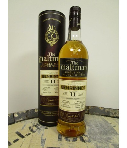 Fles The Maltman Benrinnes 11 Years Old 2009, single malt whisky, op voorraad bij slijterij t Bockje in Bathmen