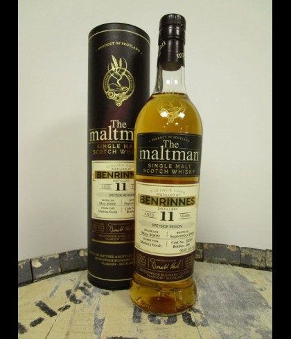 Fles The Maltman Benrinnes 11 Years Old 2009, single malt whisky, op voorraad bij slijterij t Bockje in Bathmen