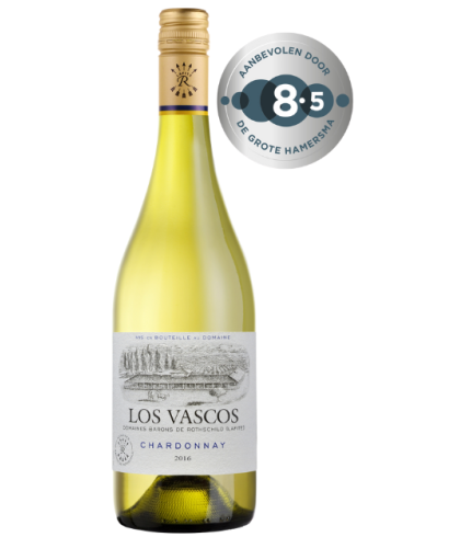 Fles Los Vascos Chardonnay, wijn op voorraad bij slijterij t Bockje in Bathmen