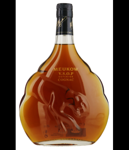Meukow VSOP Cognac, bij slijterij t Bockje in Bathmen