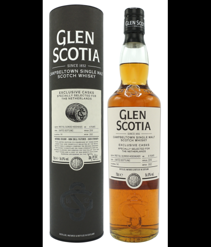 Fles Glen Scotia 2015 Distillery Exclusive 2023, single malt whisky, op voorraad bij slijterij t Bockje in Bathmen