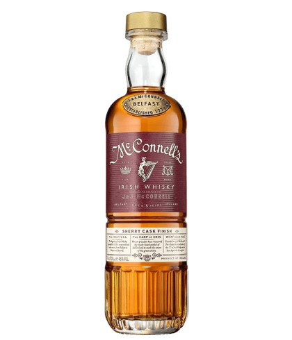 Fles McConnell's Irish whiskey Sherry Cask, whisky, op voorraad bij slijterij ’t Bockje in Bathmen