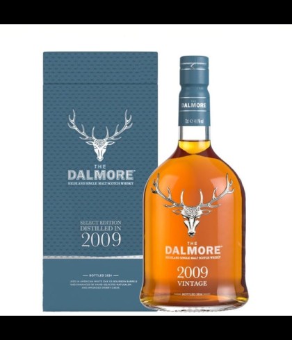 Fles The Dalmore Vintage 2009, single malt whisky, op voorraad bij slijterij t Bockje in Bathmen