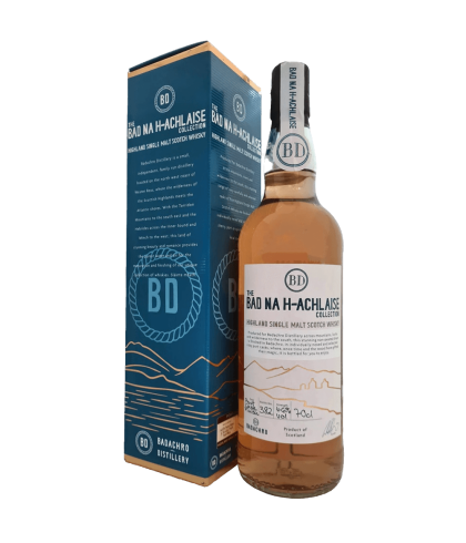 Fles Bad na h-Achlaise Port Cask Finish, whisky, bij slijterij ’t Bockje in Bathmen