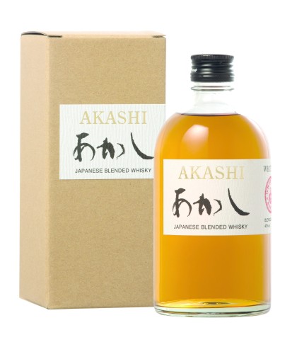 Fles Akashi White Oak NAS, Japanse whisky van de White Oak-distilleerderij, op voorraad bij slijterij t Bockje in Bathmen