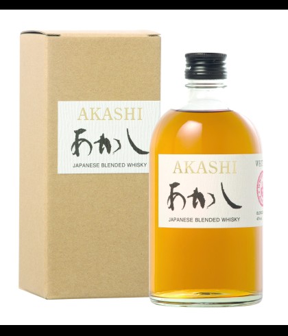 Fles Akashi White Oak NAS, Japanse whisky van de White Oak-distilleerderij, op voorraad bij slijterij t Bockje in Bathmen