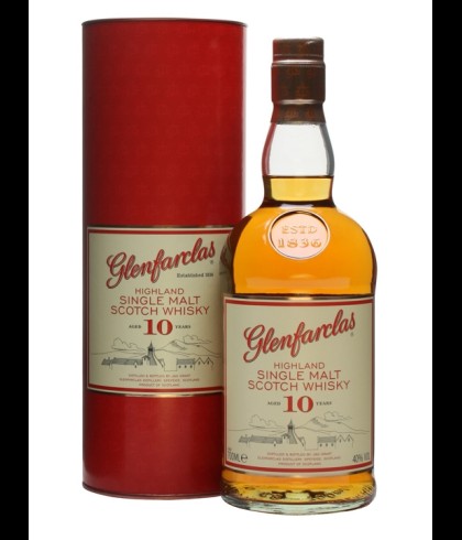 Fles Glenfarclas 10 Years Old, single malt whisky, op voorraad bij slijterij t Bockje in Bathmen
