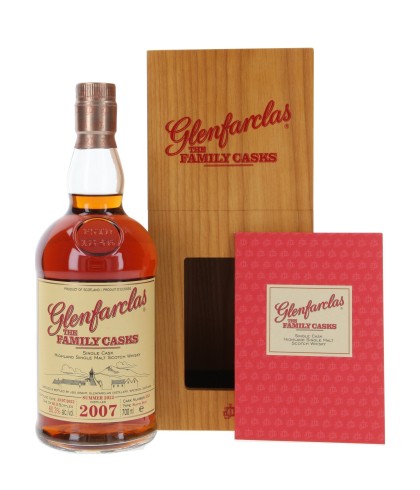 Fles Glenfarclas The Family Casks 2007, single malt whisky, op voorraad bij slijterij t Bockje in Bathmen
