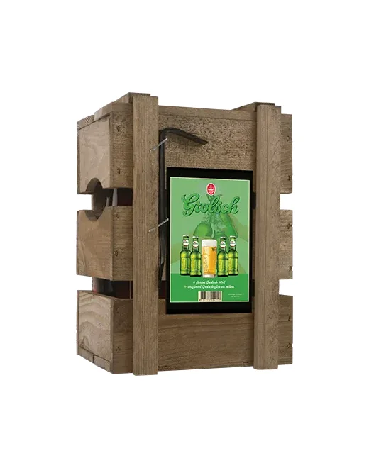 Grolsch BierBox 4 flesjes + Glas