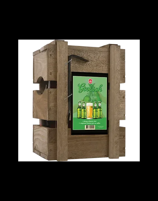 Grolsch BierBox 4 flesjes + Glas
