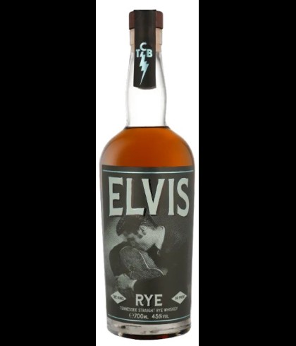 Fles Elvis The King Straight Rye Whiskey, whisky, op voorraad bij slijterij t Bockje in Bathmen