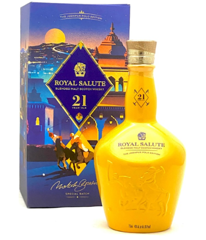 Fles Royal Salute 21 Years Old Jodhpur Polo Edition, single malt whisky, op voorraad bij slijterij t Bockje in Bathmen