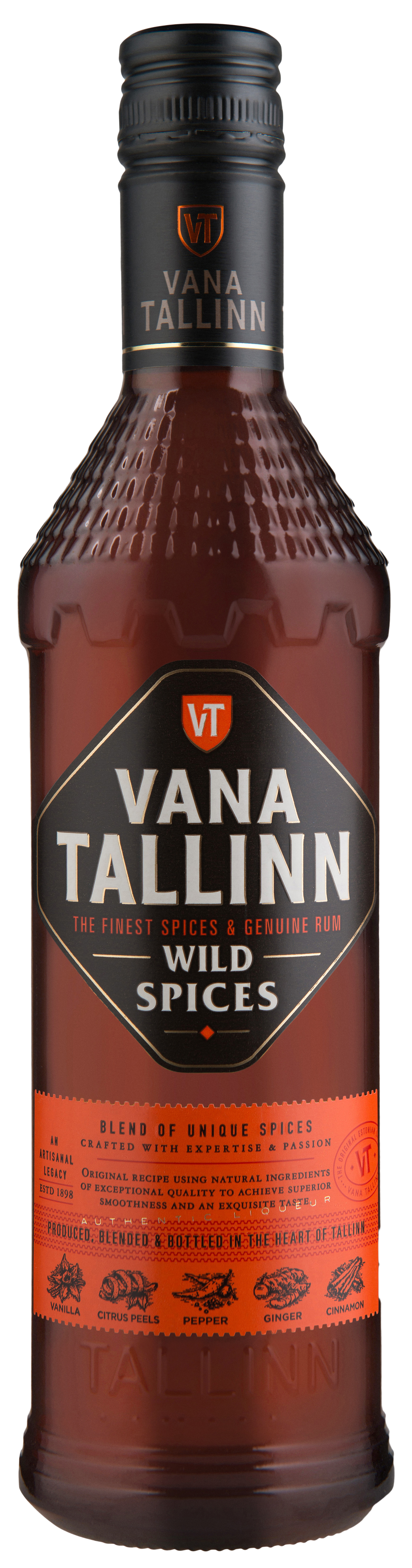 Fles Vana Tallinn Wild Spices, rum, op voorraad bij slijterij ’t Bockje in Bathmen