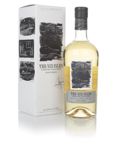 Fles The Six Isles Batch Strength, Schotse blended malt van zes eilanden, op voorraad bij slijterij ’t Bockje in Bathmen