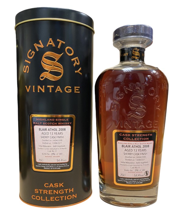 Signatory Vintage Blair Athol 2008 13Y Cask Strength bij t Bockje in Bathmen
