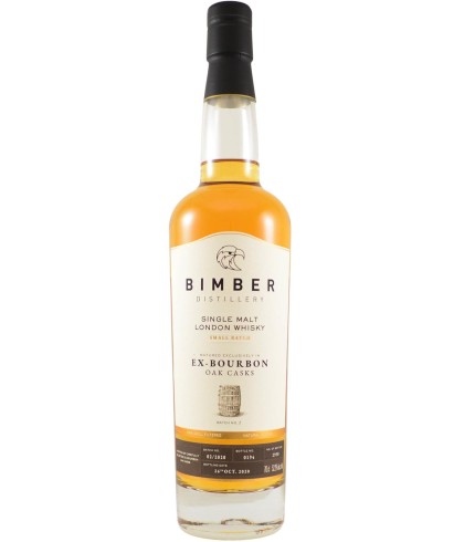 Fles Bimber Single Malt Ex-Bourbon Oak Casks, single malt whisky, op voorraad bij slijterij t Bockje in Bathmen