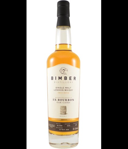 Fles Bimber Single Malt Ex-Bourbon Oak Casks, single malt whisky, op voorraad bij slijterij t Bockje in Bathmen