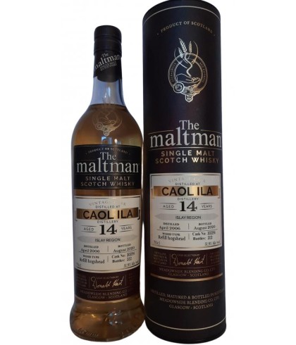 Fles The Maltman Caol Ila 14 Years Old 2006, enkel vat gebotteld door The Maltman uit Glasgow, op voorraad bij slijterij t Bockje in Bathmen