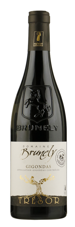 Fles Domaine Brunely Gigondas, wijn, op voorraad bij slijterij ’t Bockje in Bathmen