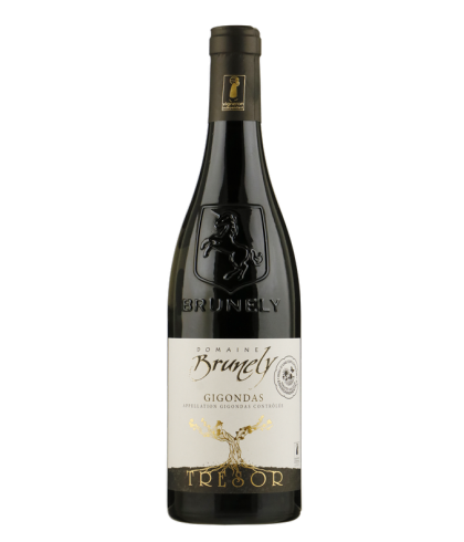 Fles Domaine Brunely Gigondas, wijn op voorraad bij slijterij t Bockje in Bathmen