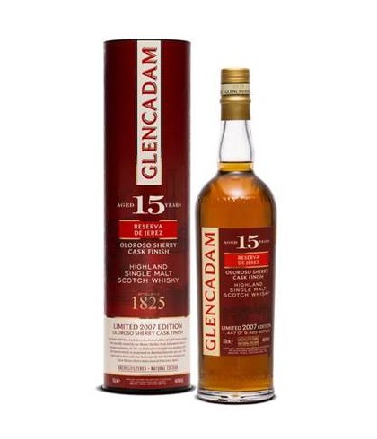 Fles Glencadam 15 Years Old Oloroso Sherry Cask Finish, single malt whisky, op voorraad bij slijterij t Bockje in Bathmen