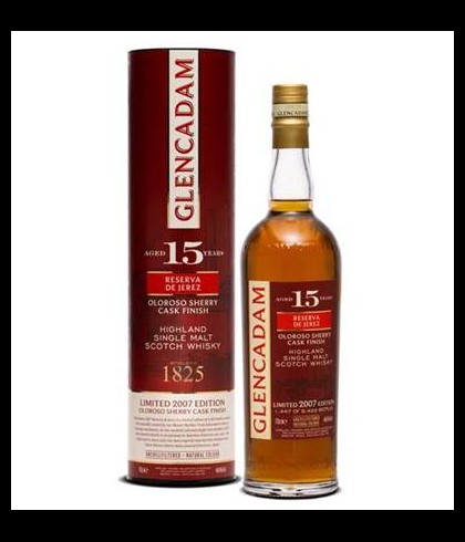 Fles Glencadam 15 Years Old Oloroso Sherry Cask Finish, single malt whisky, op voorraad bij slijterij t Bockje in Bathmen