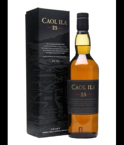 Fles Caol Ila 25 Years Old, single malt whisky, op voorraad bij slijterij t Bockje in Bathmen