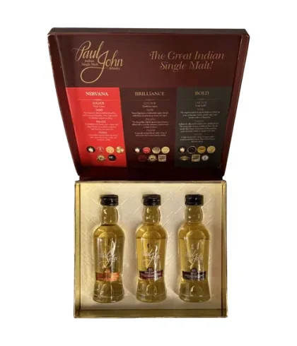 Fles Paul John Whisky Flag Ship 3-pack, whisky
